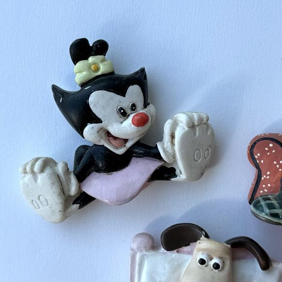 Wallace and Gromit & Dot Fridge Magnets 1989 - Set of 3 Vintage Collector - Picture 5 of 6